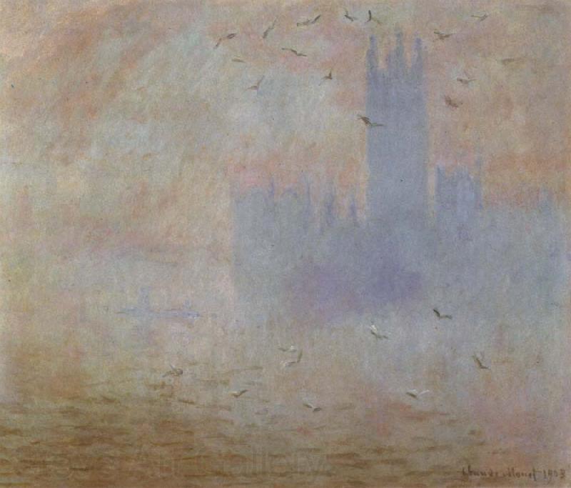 Claude Monet Houses of Parliament,Effect of Sunlight in the Fog Spain oil painting art